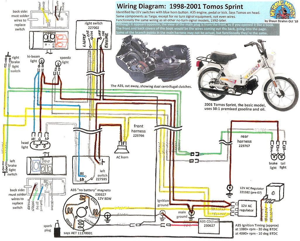 Tomos Wiring Diagrams Myrons Mopeds