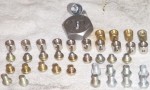 Domed and regular 5mm pinch bolts with 8mm barrels