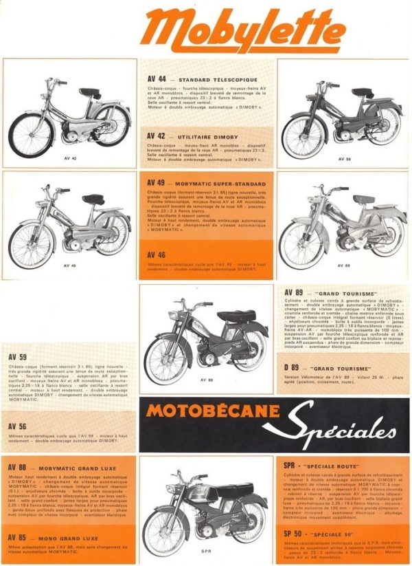 Motobecane Models « Myrons Mopeds