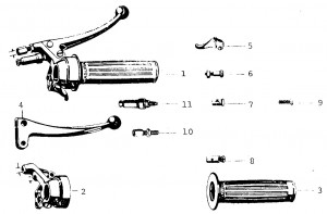 Solex Parts Figure 9b Right Handlebar Controls