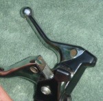 OSL left lever assy showing brake light switch plate inside lever