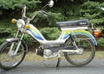 1979 Indian AMI50 white with spoke wheels with cool color stripes gold script on sides