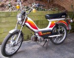 1980 Indian AMI-50 white with Mira wheels warm color stripes