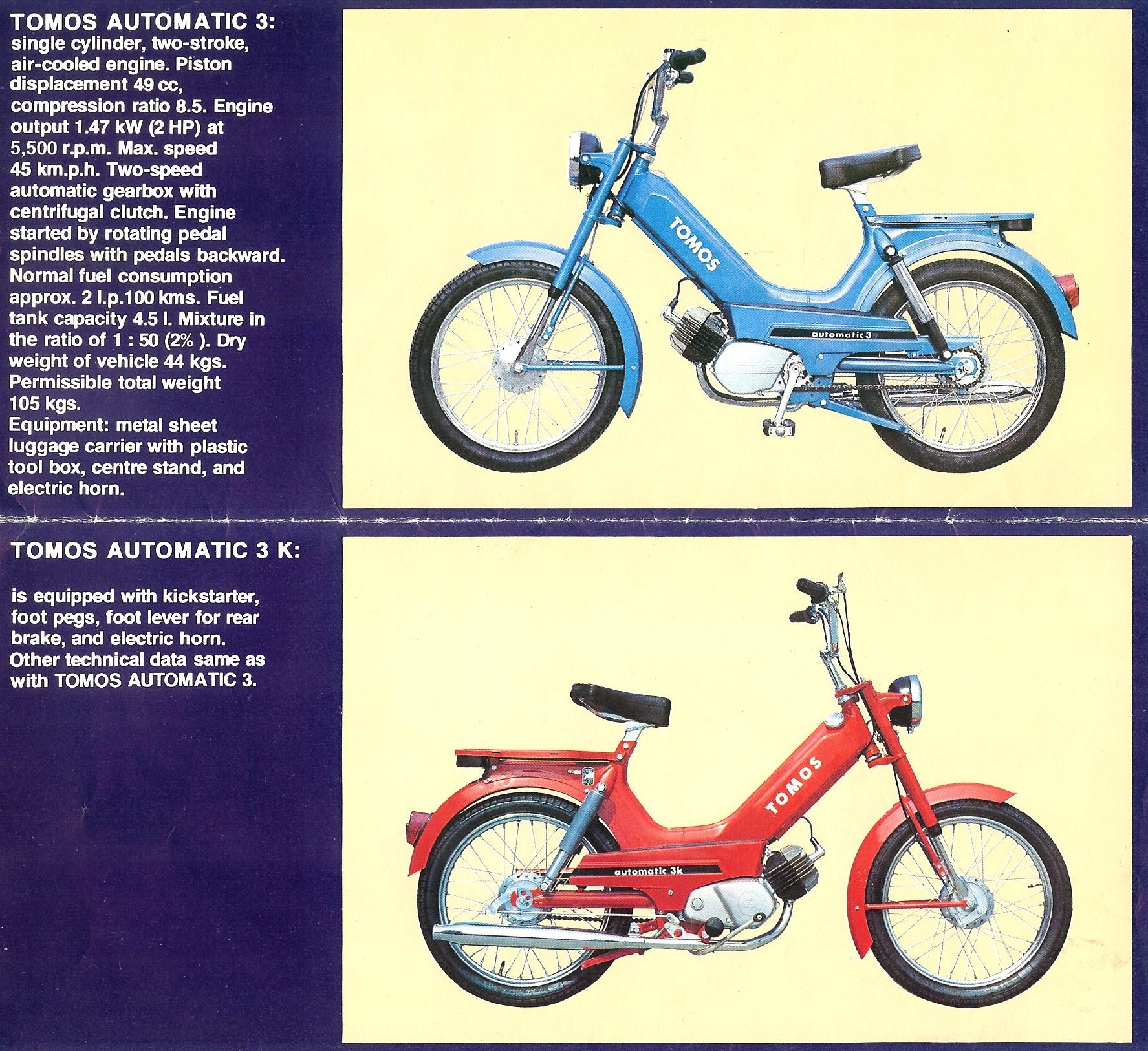 Tomos Models Myrons Mopeds