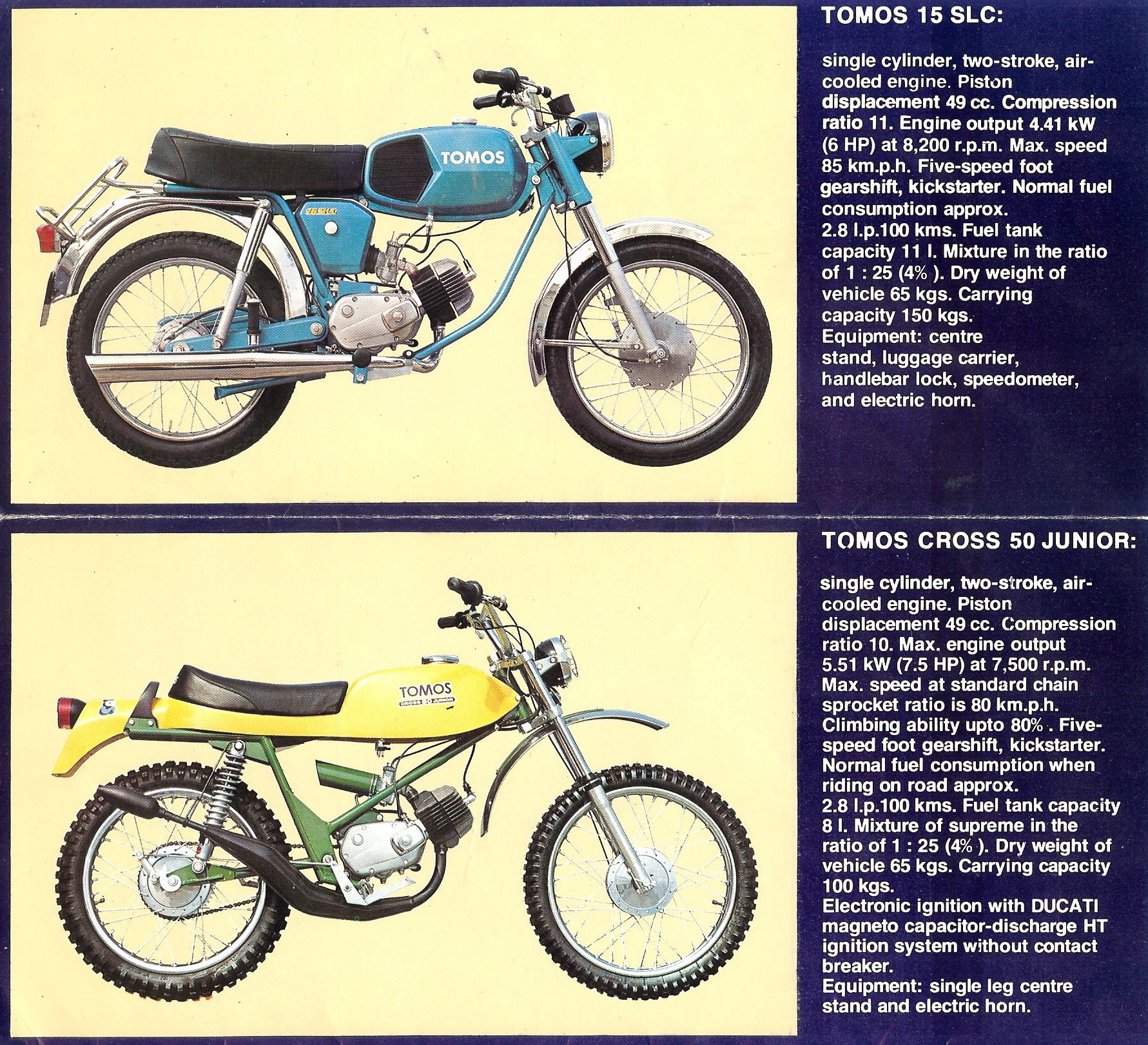 Tomos Models Myrons Mopeds