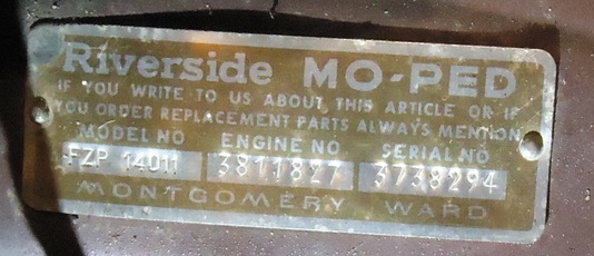 Plaque metal vintage Motobécane Mobylette AV88